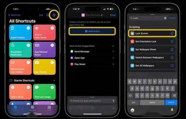 椒江苹果14锁屏维修店分享iPhone14升级iOS16.4后如何创建锁屏快捷方式 